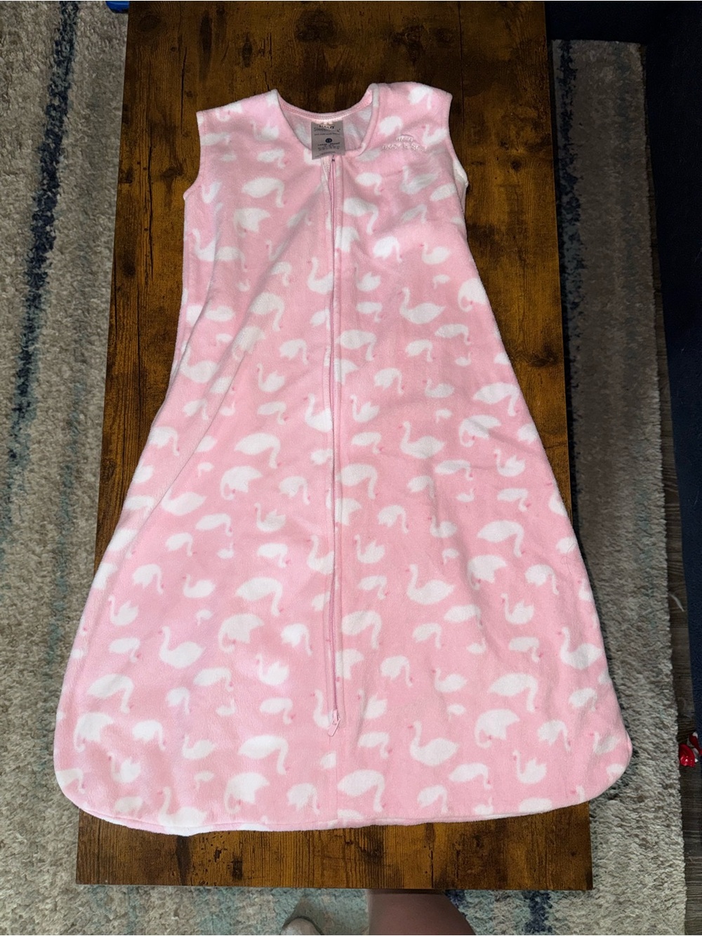 Carter's Pink Swan Sleeveless Sleep Sack with Front Zipper